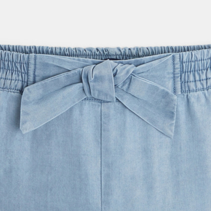 Avis Pantalon carrot en jean léger bleu fille OKAIDI 3