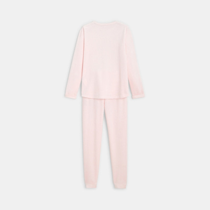 Avis Pyjama 2 pièces en velours côtelé rose fille OKAIDI 3