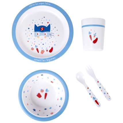 Avis Coffret repas en mélamine Super-héros - 5 pièces Prémaman 1