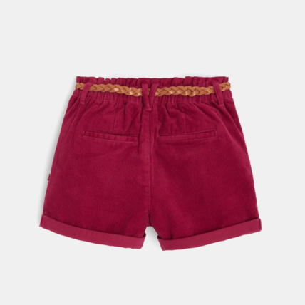 Avis Short en velours côtelé ceinturé rouge fille OKAIDI 4