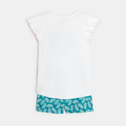 Avis Pyjama short 2 pièces en jersey blanc fille OKAIDI 4