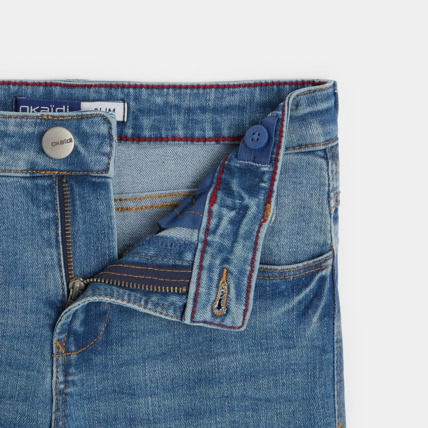 Avis Jean slim 5 poches en denim coton bio* bleu garçon OKAIDI 2