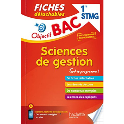 Avis Objectif Bac Fiches détachables Sciences de gestion 1ère STMG Hachette Éducation 1