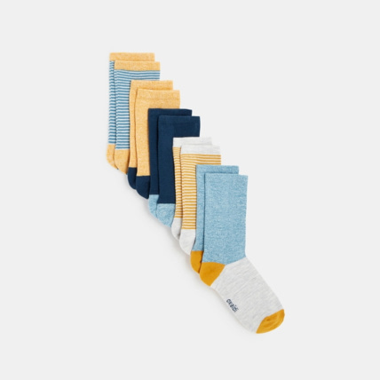 Avis Chaussettes chinées et rayées (lot de 5) bleues garçon OKAIDI 1