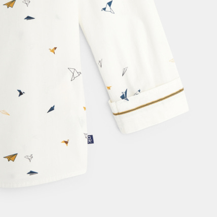 Avis Chemise imprimée de petits motifs blanche garçon OKAIDI 3