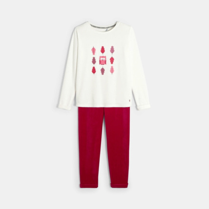 Avis Pyjama en velours éponge blanc fille OKAIDI 1