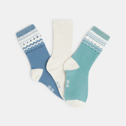 Avis Chaussettes chaudes fantaisie (lot de 3) vertes fille OKAIDI 2