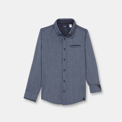 Avis Chemise à col boutonné bleue garçon OKAIDI 1