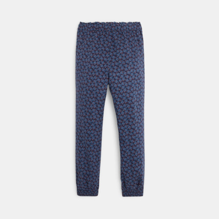 Avis Pantalon fluide imprimé feuillages bleu fille OKAIDI 3