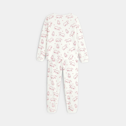 Avis Pyjama en velours éponge à motifs phosphorescents rose fille OKAIDI 3