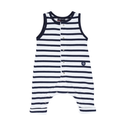 Avis Combinaison rayée Baby - coton rustique - Blanc/Marine Deep ARMOR-LUX 1