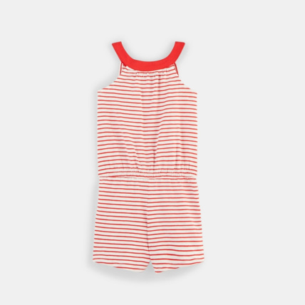 Avis Combishort en jersey rayé rouge fille OKAIDI 2