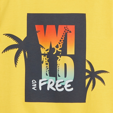 Avis T-shirt à message nature jaune garçon OKAIDI 3