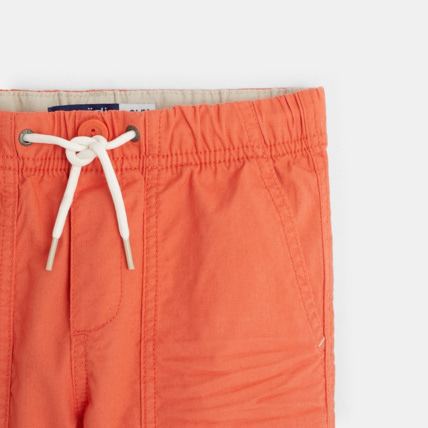 Avis Bermuda en toile à taille élastiquée orange garçon OKAIDI 2