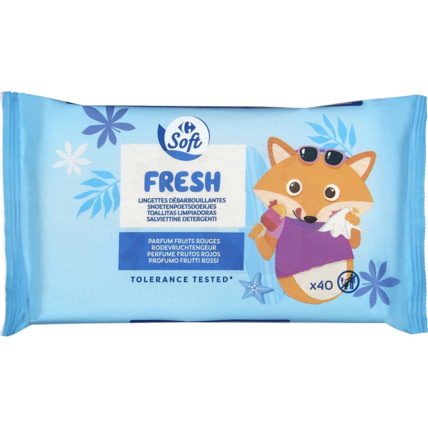 Avis Lingettes débarbouillantes Fresh Soft CARREFOUR 1
