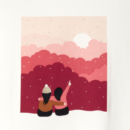 Avis T-shirt à motif paysage rose fille OKAIDI 2