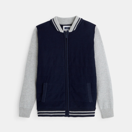 Avis Gilet teddy zippé bicolore bleu garçon OKAIDI 1