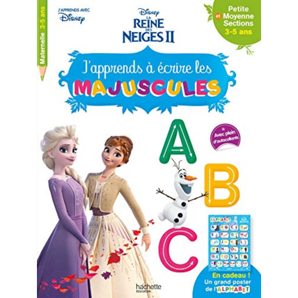 Avis Disney - Reine des Neiges 2 - J'apprends à écrire les majuscules PS - MS (3-5 ans) Hachette Éducation 1