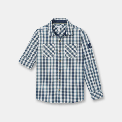 Avis Chemise à carreaux verte garçon OKAIDI 1