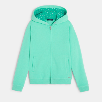 Avis Sweat zippé à capuche turquoise fille OKAIDI 1