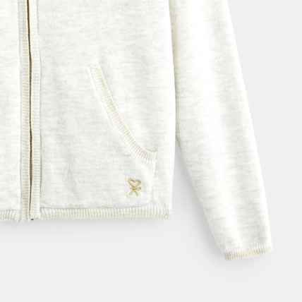 Avis Gilet zippé à capuche gris fille OKAIDI 4