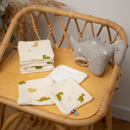 Avis Lingettes bébé lavables 8 pièces, Dino Sevira Kids 2