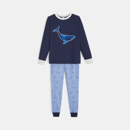 Avis Pyjama 2 pièces jersey bio baleine bleu garçon OKAIDI 1