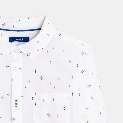 Avis Chemise manches longues imprimée blanche garçon OKAIDI 2