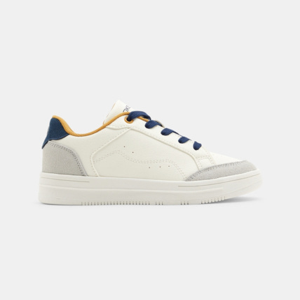 Avis Tennis bicolores mix matières à lacets blanches garçon OKAIDI 1