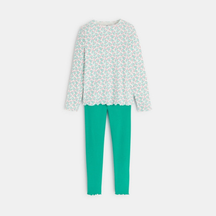 Avis Pyjama 2 pièces en jersey vert fille OKAIDI 1