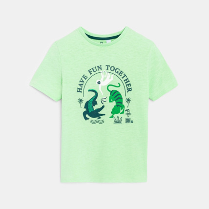 Avis T-shirt à motif placé vert garçon OKAIDI 2