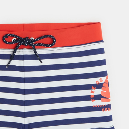 Avis Boxer de bain rayé bleu garçon OKAIDI 2