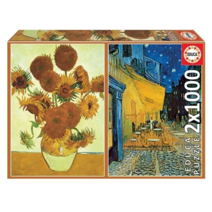 Avis Puzzle Les tournesols + Terrasse du café le soir Educa 1