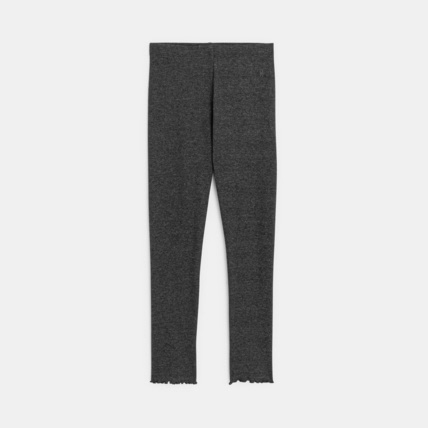 Avis Leggings unis en jersey doux gris fille OKAIDI 1