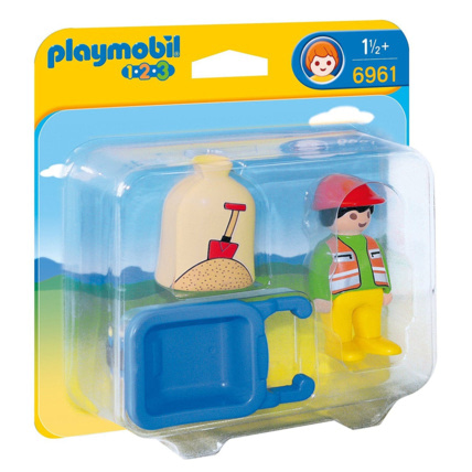 Avis Playmobil 1.2.3 - Ouvrier avec brouette PLAYMOBIL 1