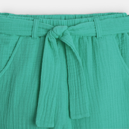Avis Pantalon en gaze de coton vert fille OKAIDI 3