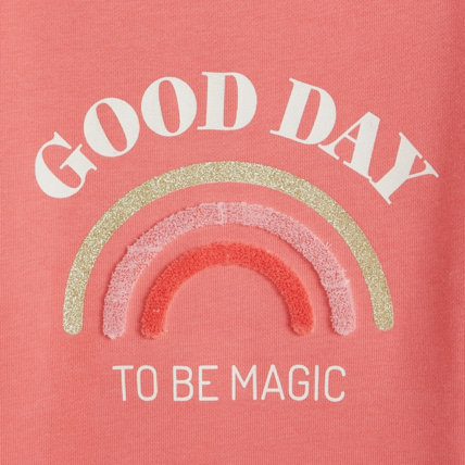 Avis Sweat à message Good Day rose fille OKAIDI 2