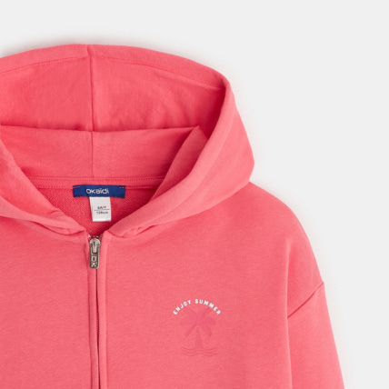 Avis Sweat-shirt uni à capuche rose fille OKAIDI 3