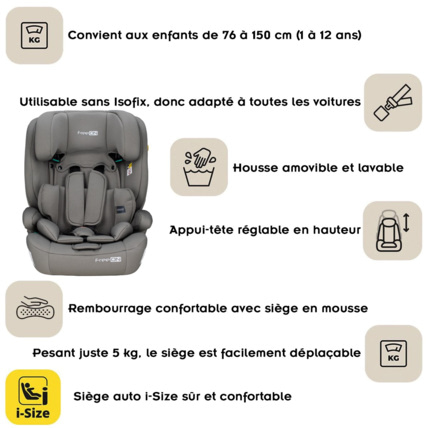 Avis Siège auto réglable i-Size URAN FreeON 7