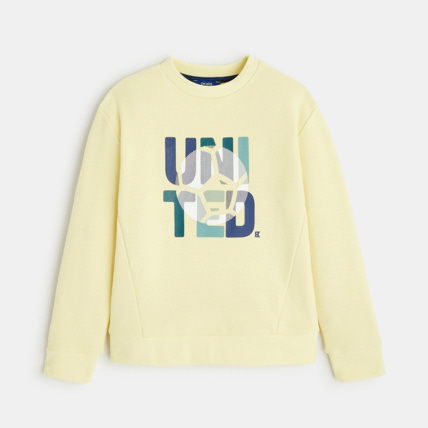 Avis Sweat-shirt à message jaune garçon OKAIDI 1