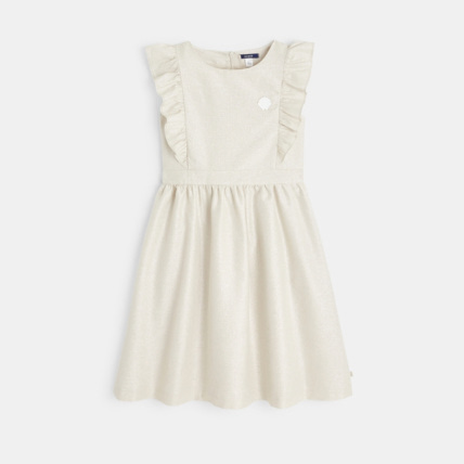 Avis Robe pailletée à mancherons volants blanche fille OKAIDI 1