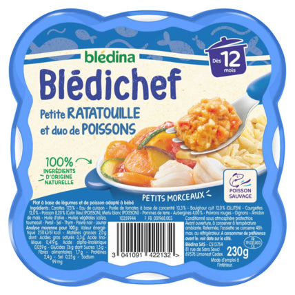 Avis BLEDICHEF Petite ratatouille et duo de poissons Blédina 1