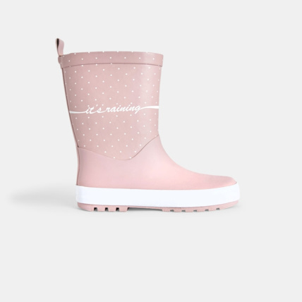 Avis Bottes de pluie à pois roses fille OKAIDI 1