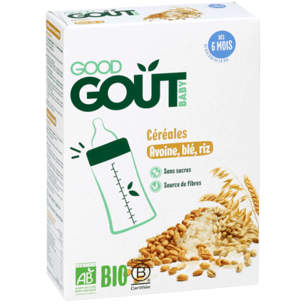 Avis Céréales infantiles Avoine Blé Riz Bio Good Goût 1