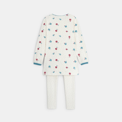 Avis Pyjama 2 pièces en jersey petites fleurs beige fille OKAIDI 4