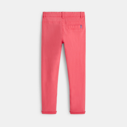 Avis Pantalon chino en twill de coton uni rose garçon OKAIDI 4