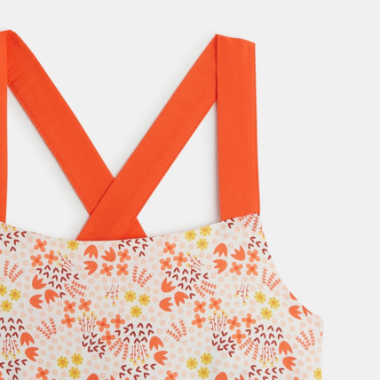 Avis Robe fleurie à bretelles orange fille OKAIDI 2