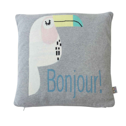 Avis Taie de coussin en tricot de coton, TOUCAN Sevira Kids 1