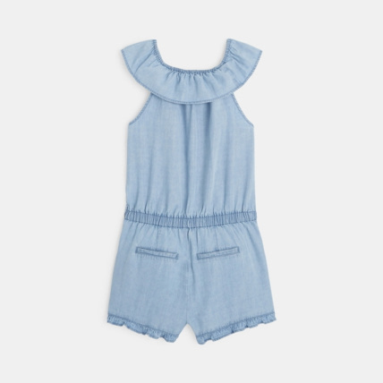 Avis Combi short en jean tencel bleu fille OKAIDI 3