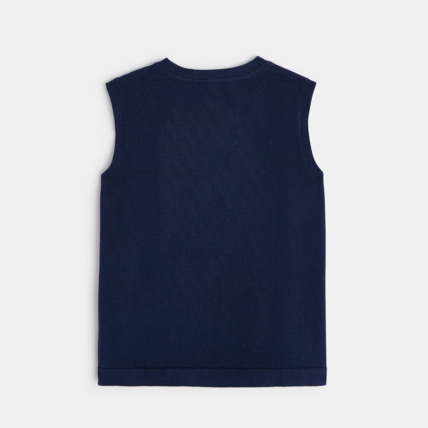Avis Pull sans manches bleu garçon OKAIDI 3
